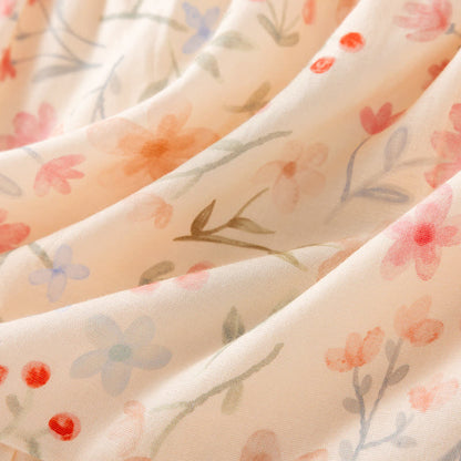 Floral Leaf Cotton Padded Camisole Nightdress