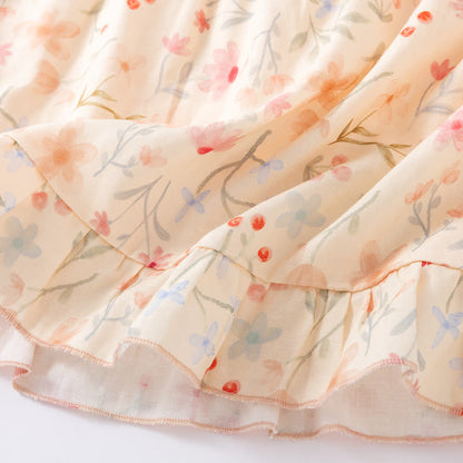 Floral Leaf Cotton Padded Camisole Nightdress