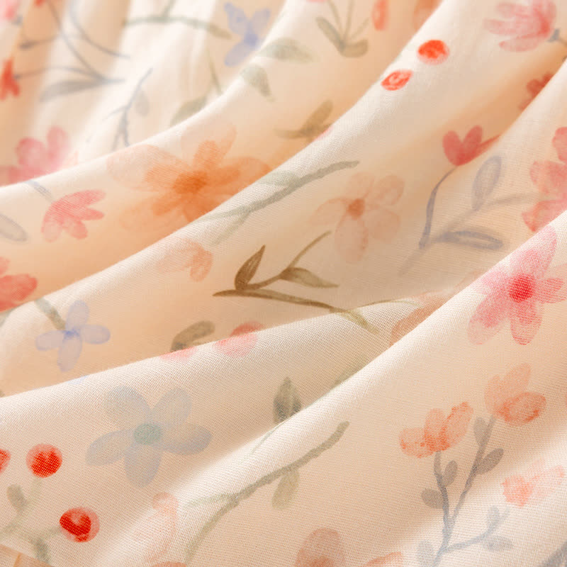 Floral Leaf Cotton Padded Camisole Nightdress - image 9