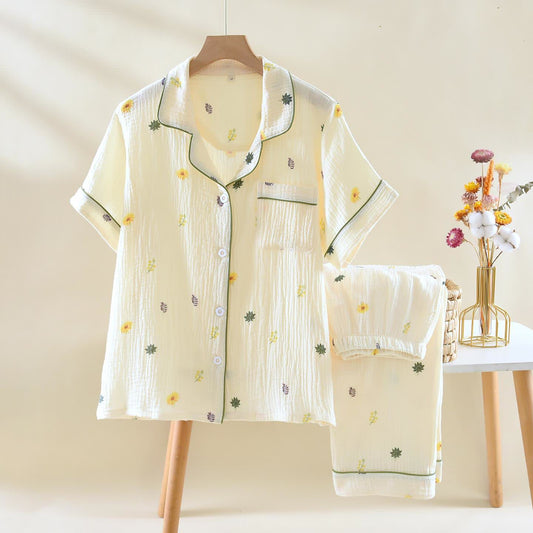 Sunflower Beige Cotton Gauze Loungewear Set - XL - image 1
