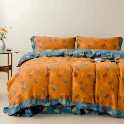 Ginkgo Biloba Cotton Bedding Set(4PCS)