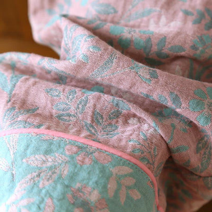 Oriental Floral Cotton Gauze Jacquard Pajamas - image 12