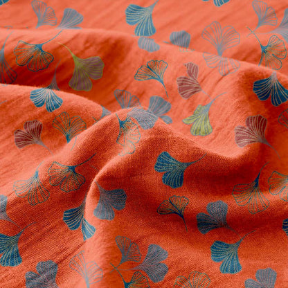 Ginkgo Reversible Cotton Gauze Jacquard Bedspread