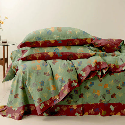 Ginkgo Biloba Cotton Bedding Set(4PCS)