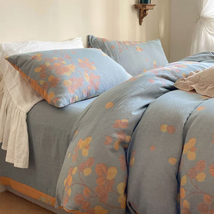 Botanical Cotton Double Gauze Bedding Set(4PCS)