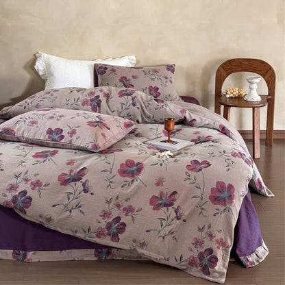 Nature-Inspired Cotton Gauze Bedding Set(4PCS)