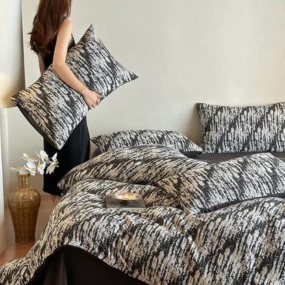 Ink Wash Natural Cotton Bedding Set(4PCS)