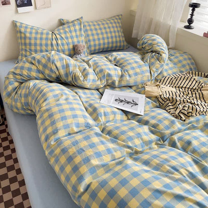 Cotton Checkered Dorm Bedding Set - image 4