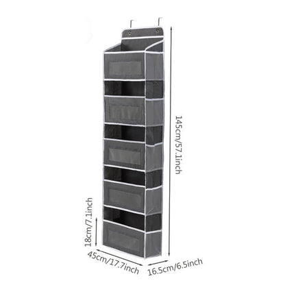 Dorm Hanging Multi-Layer Storage Organizer - Dark Grey - 3PCS - 18"L x 6"W x 57"H - image 19