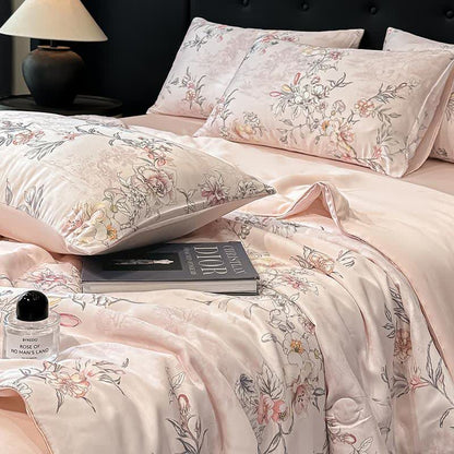 Rose Print Silky Natural Quilt - image 9
