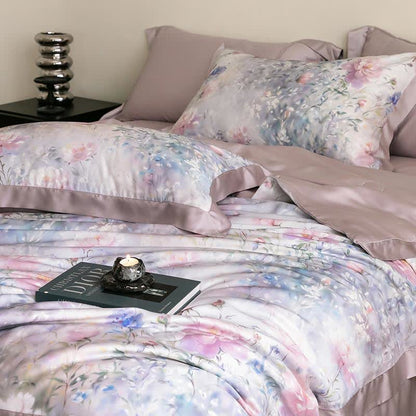 Poppy Floral Print Silky Natural Quilt - image 5