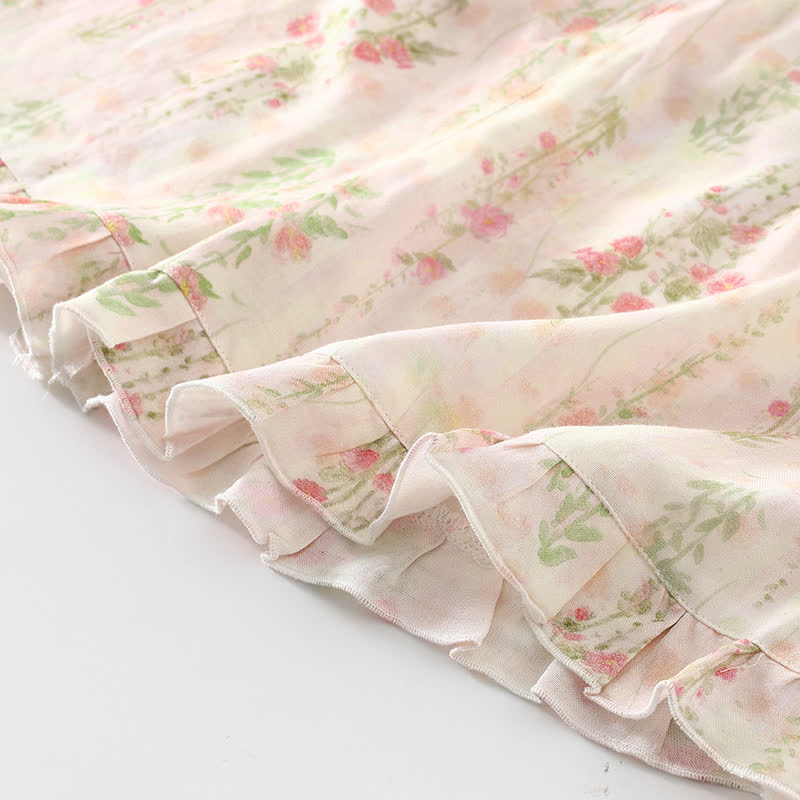 Pink Rose Padded Ruffle Sleeveless Nightwear - image 12