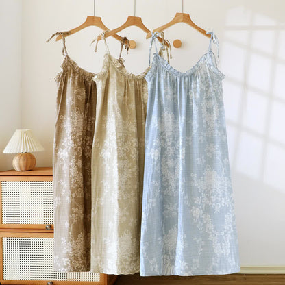 Rose Bow Cotton Padded Cami Nightdress - image 0