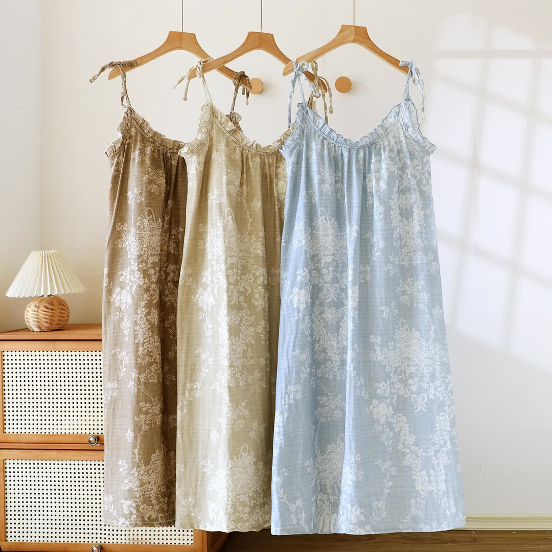 Rose Bow Cotton Padded Cami Nightdress - image 0