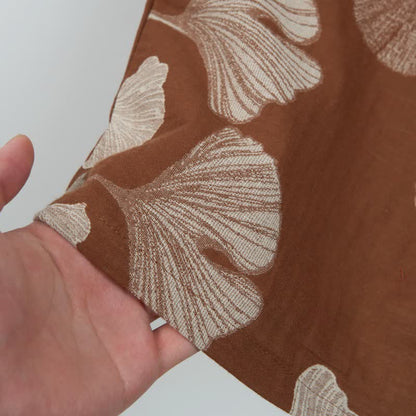 Ginkgo Leaf Jacquard Cotton Pajama Shorts - image 6