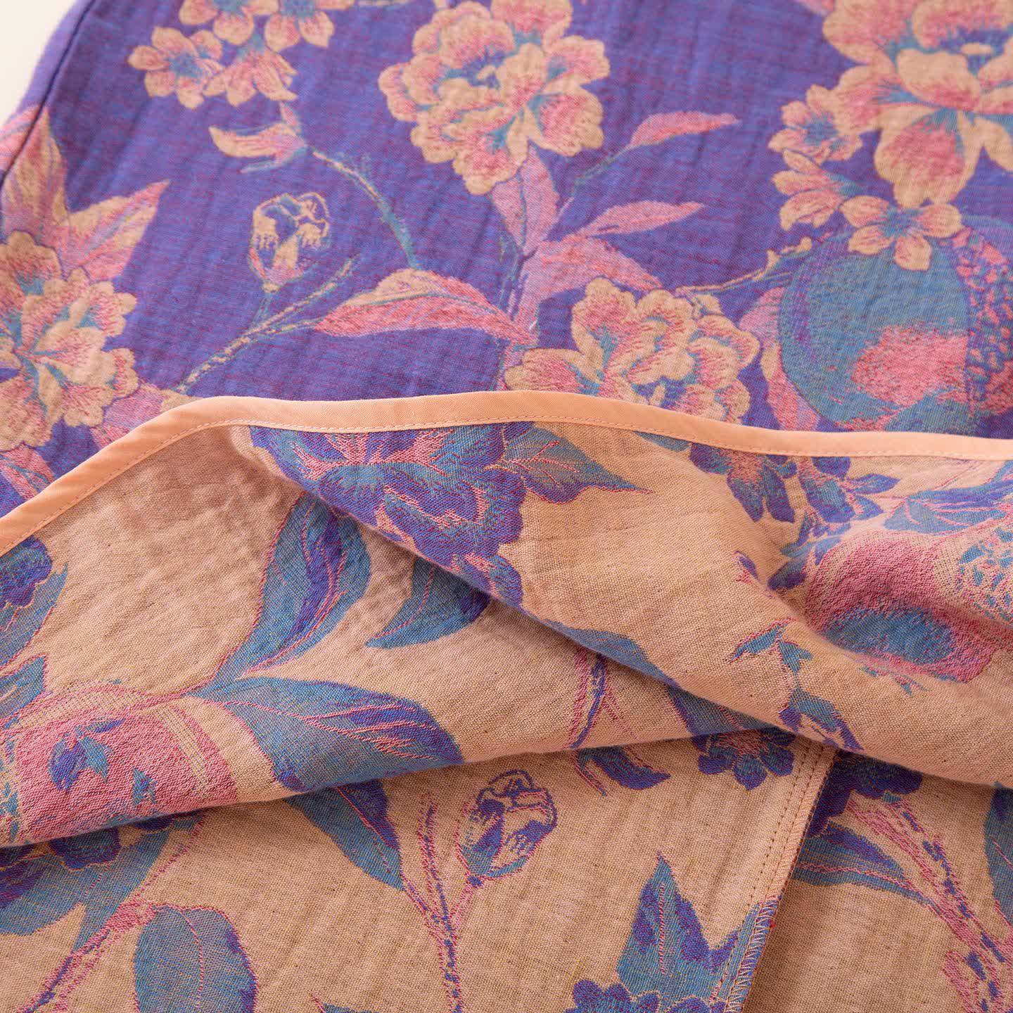 Oriental Style Peony Pomegranate Cotton Sleepwear - image 8