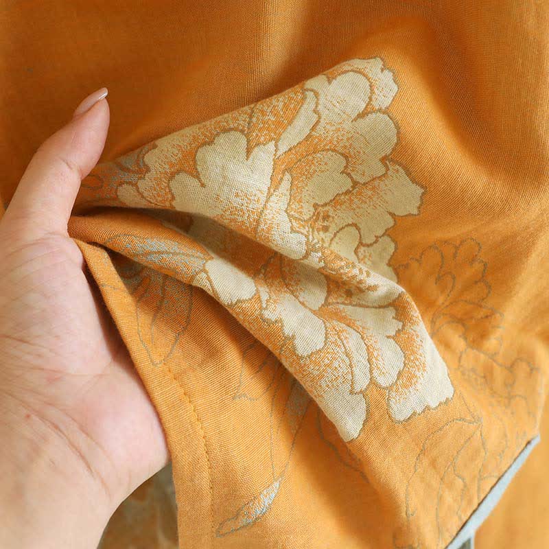 Peony Butterfly Jacquard Cotton Gauze Pajamas - image 7