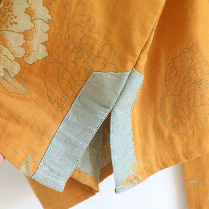 Peony Butterfly Jacquard Cotton Gauze Pajamas - image 9