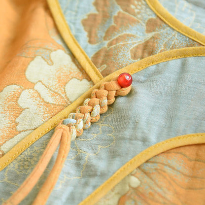 Peony Butterfly Jacquard Cotton Gauze Pajamas - image 5