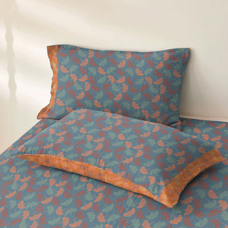 Ginkgo Leaf Cotton Gauze Bedspread - image 2