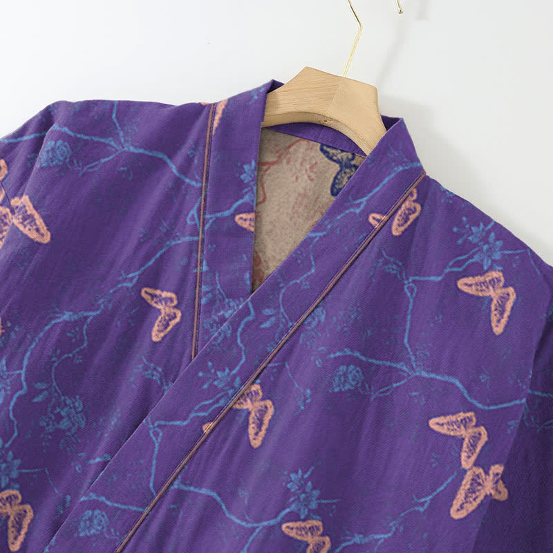 Butterfly Cotton Gauze Kimono Loungewear Set - image 2