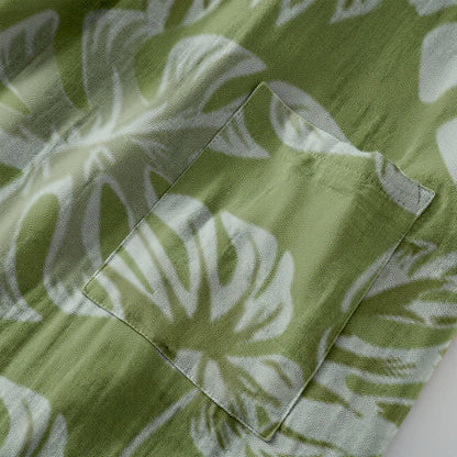 Monstera Print Cotton Gauze Kimono Robe - image 6
