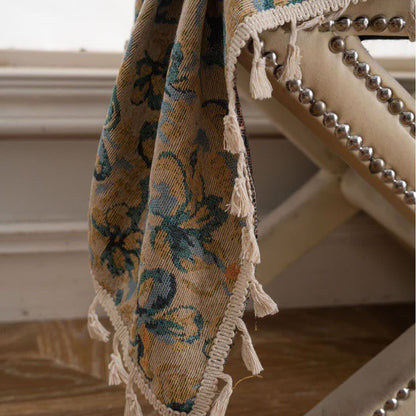 Rustic Blue Floral Light Filtering Curtain - image 6