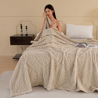 Vintage Floral Jacquard Throw Blanket - image 5