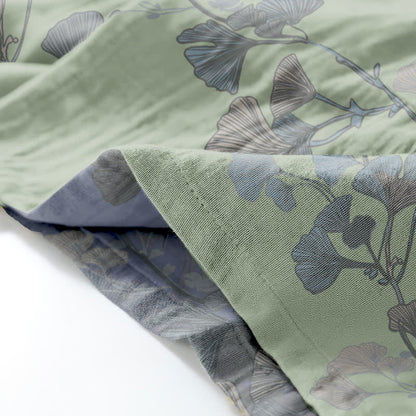 Ginkgo Leaf Organic Cotton Kimono Loungewear - image 3