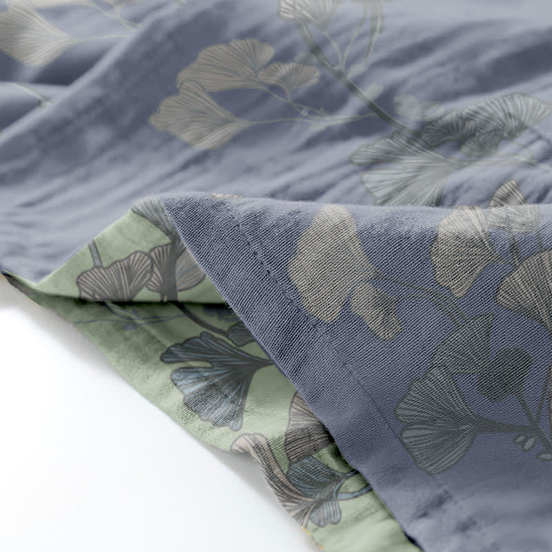 Ginkgo Leaf Organic Cotton Kimono Loungewear - image 8