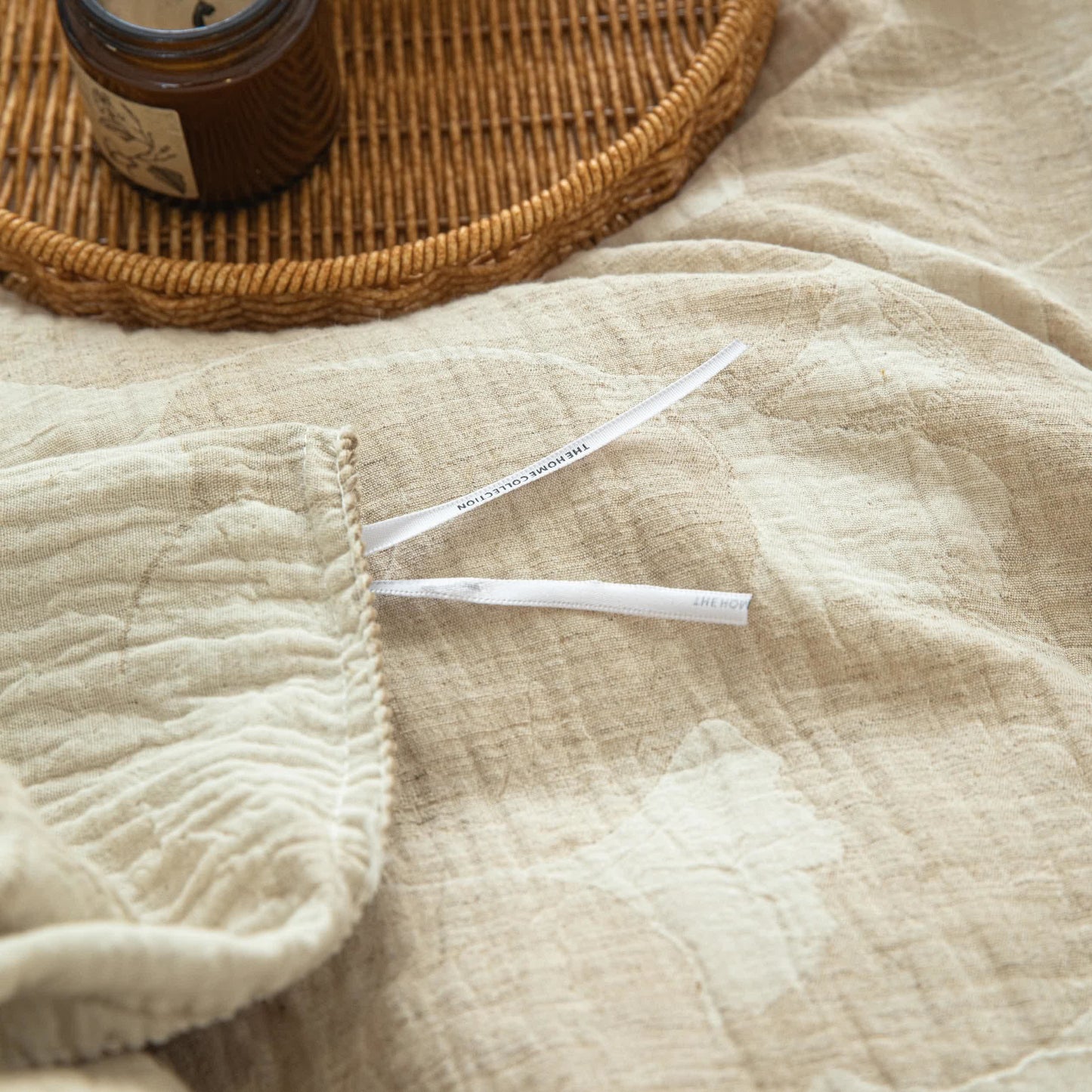 Ginkgo Jacquard Cotton Linen Bedding Set - image 7