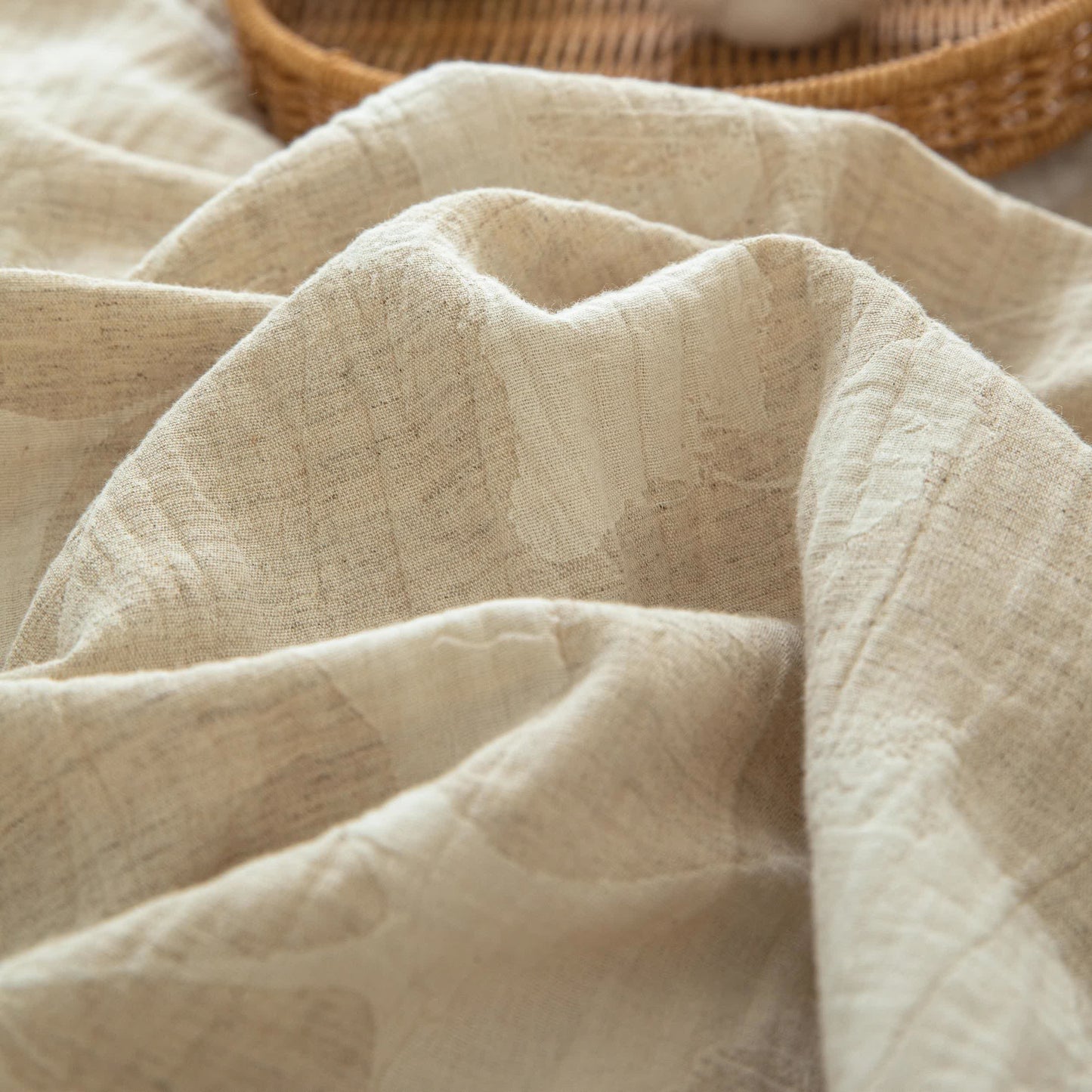 Ginkgo Jacquard Cotton Linen Bedding Set - image 6