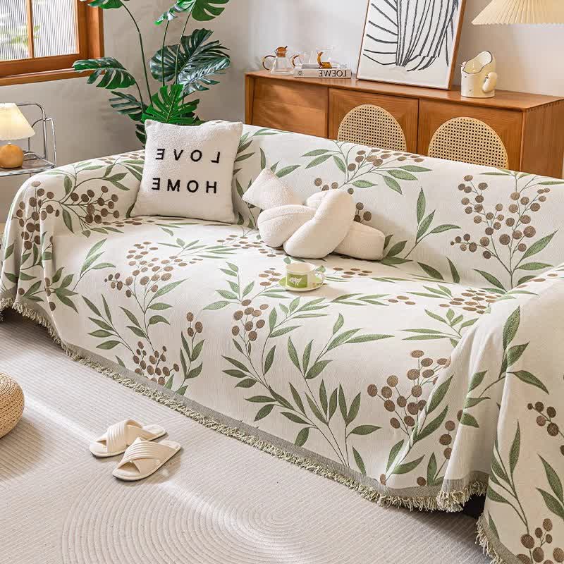 Branch Leaf Sofa Throw Blanket - 71" x 134" - image 1