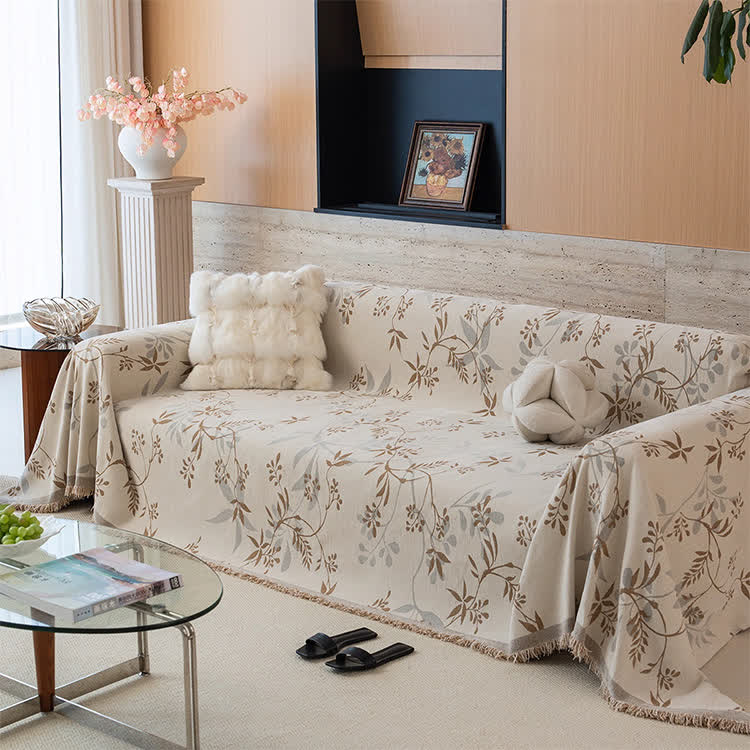 Subtle Branch Chenille Sofa Throw Blanket - 71" x 134" - image 1
