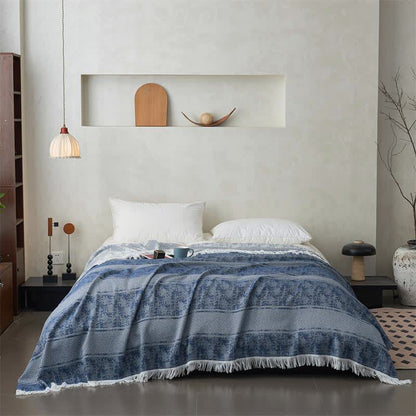 Modern Jacquard Reversible Cotton Tassel Quilt - image 6