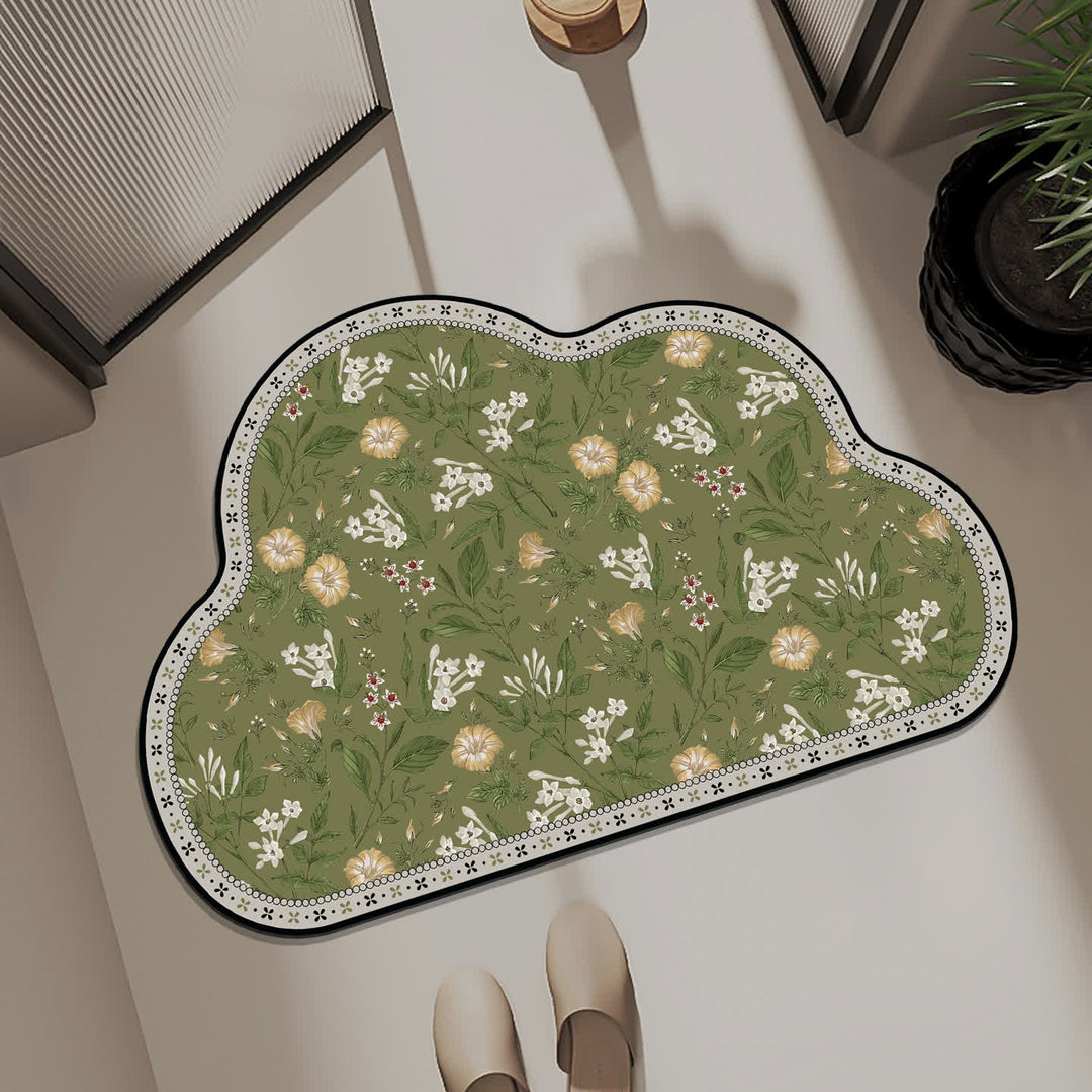 Pastoral Cloud-shaped Quick-dry Bath Mat - A - 23" x 35" - image 1