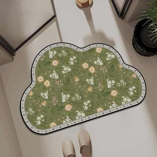 Pastoral Cloud-shaped Quick-dry Bath Mat - A - 23" x 35" - image 1