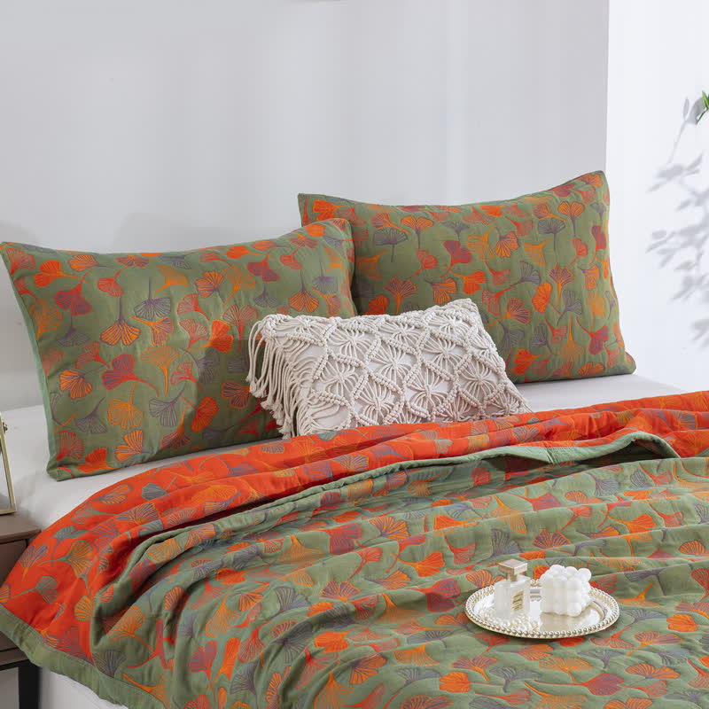 Ginkgo Biloba Organic Cotton Quilt - image 45