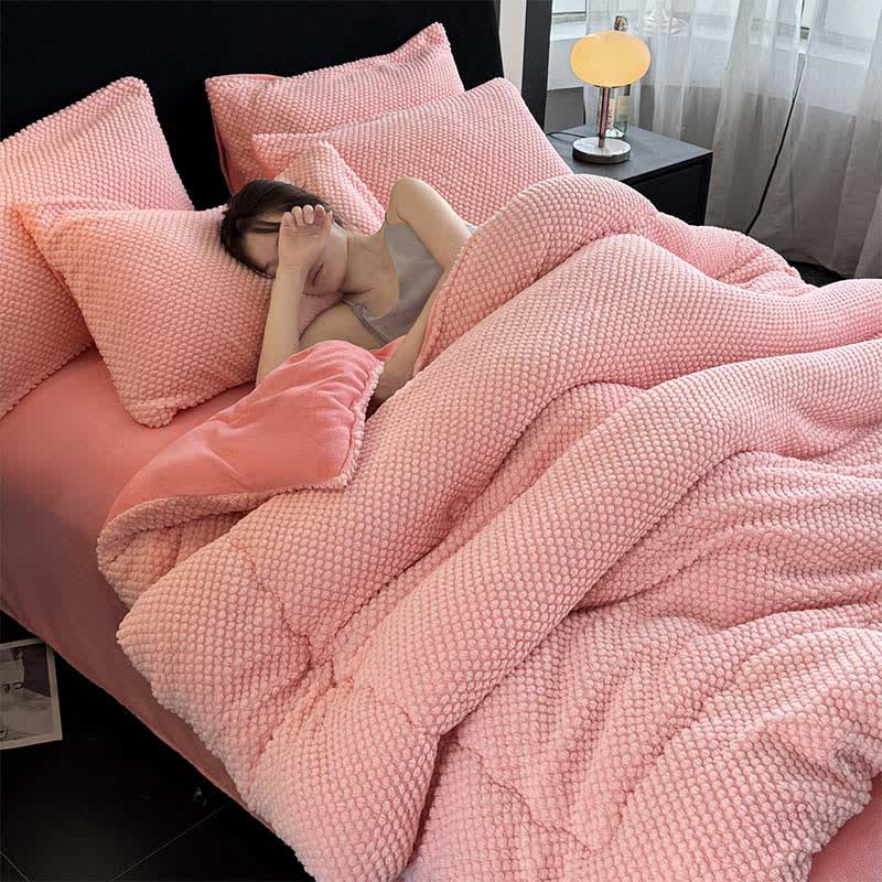 Solid Color Textured Warm Blanket - image 17