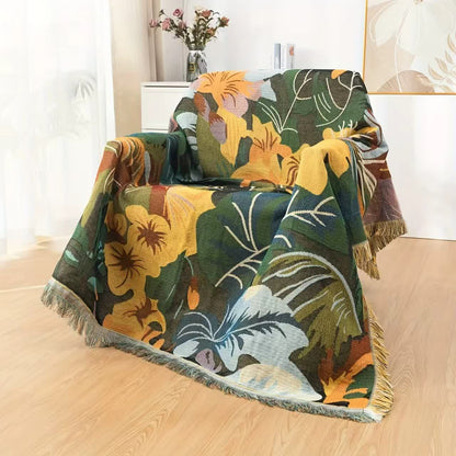 Jungle Flower Sofa Throw Blanket - image 1