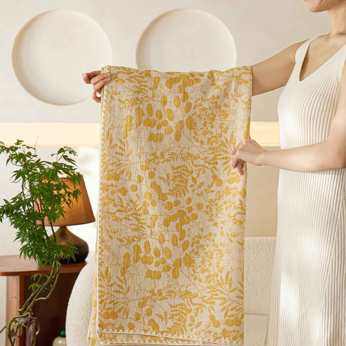 Soft Style Floral Cotton Gauze Quilt - image 20