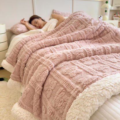 Bear Striped Textured Throw Blanket - image 0
