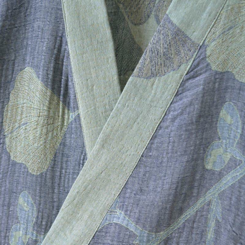 Ginkgo Leaf Organic Cotton Kimono Robe - image 3