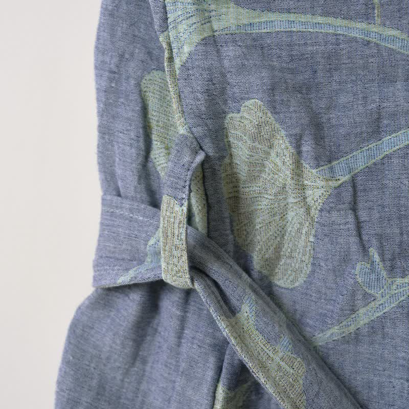 Ginkgo Leaf Organic Cotton Kimono Robe - image 7