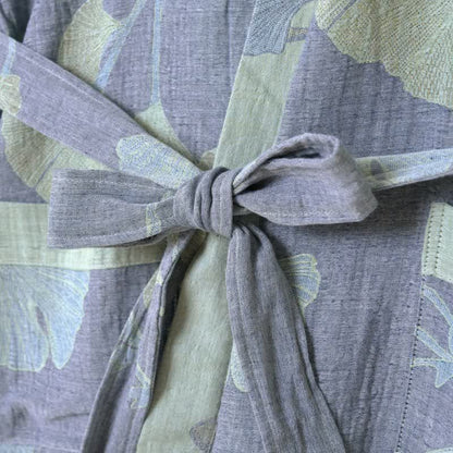 Ginkgo Leaf Organic Cotton Kimono Robe - image 7