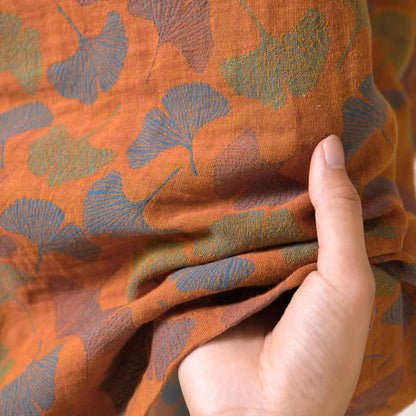 Ginkgo Biloba Cotton Gauze Japanese Robe - image 10