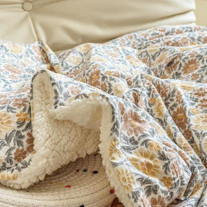 Yellow Flower Reversible Throw Blanket - image 7