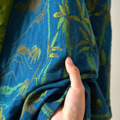 Two-Tone Bamboo Cotton Gauze Kimono Robe - image 23