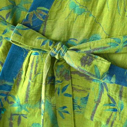 Two-Tone Bamboo Cotton Gauze Kimono Robe - image 9