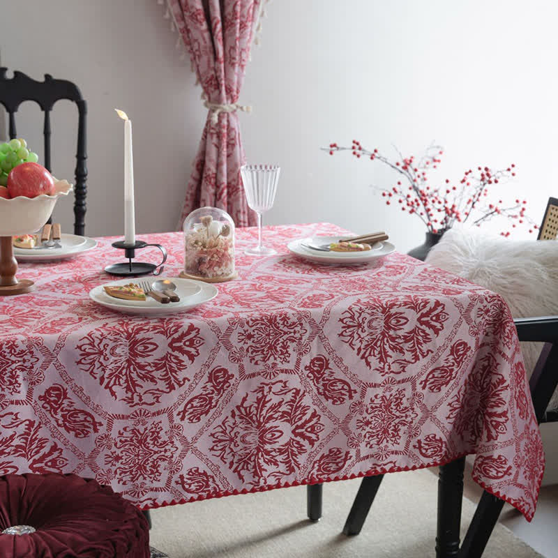 Ethnic Style Retro Pattern Jacquard Tablecloth - image 3